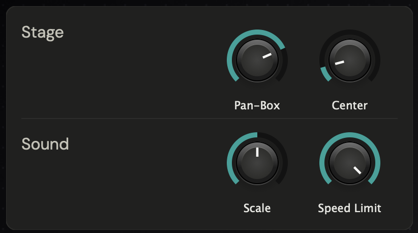 Settings of the stage and the sound source